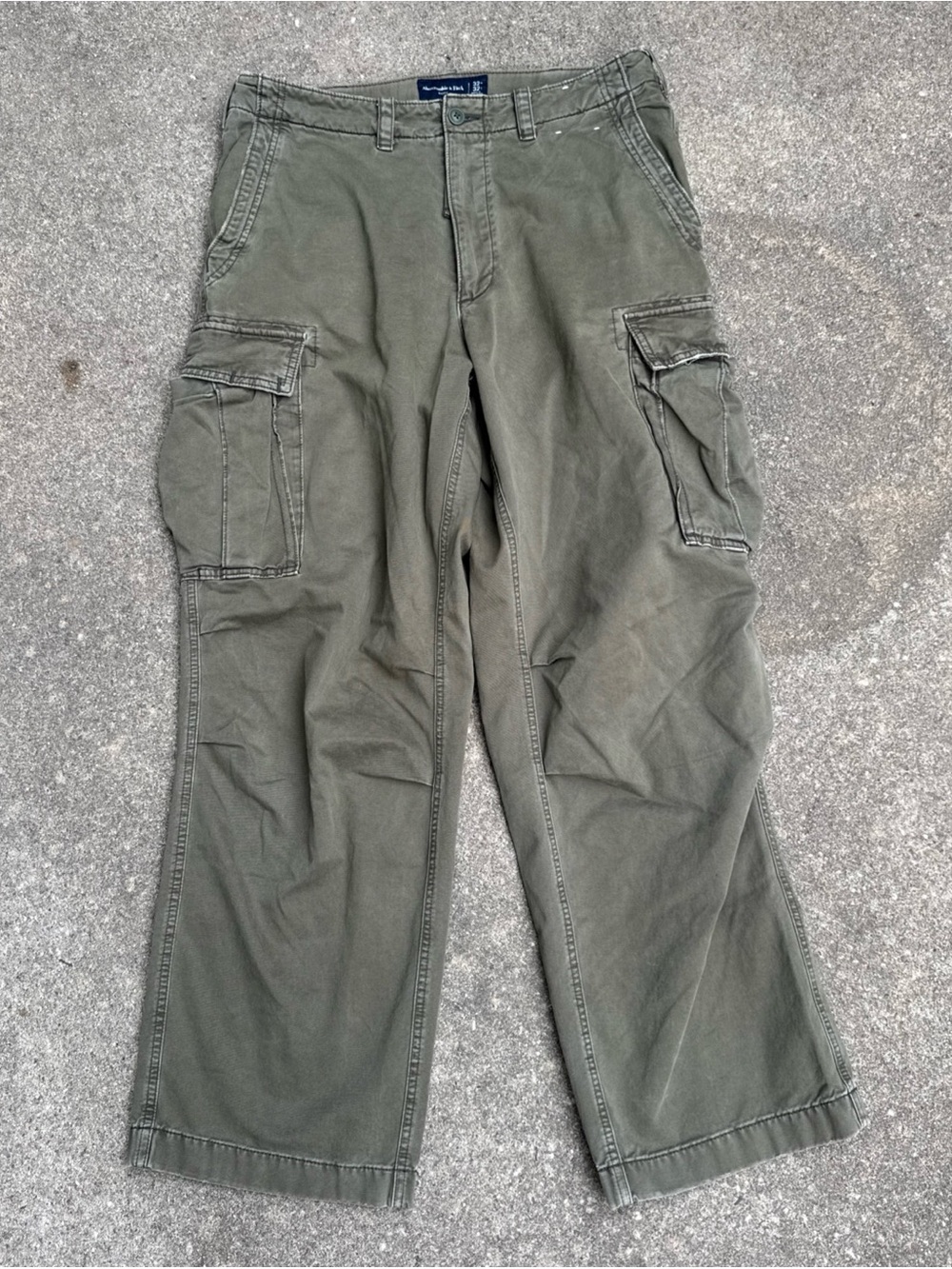 Vintage Abercrombie and Fitch A&F Baggy Cargo Pants 32x32 Paratrooper Y2K Wide